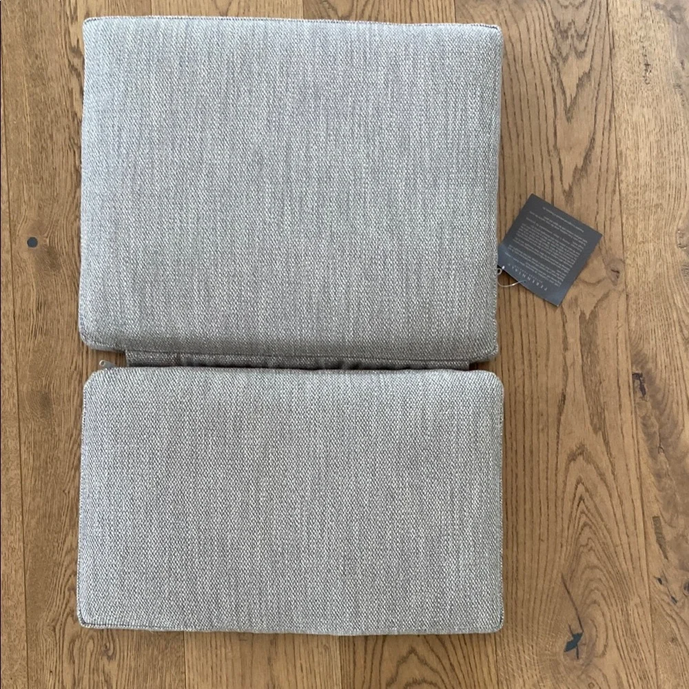 Restoration Hardware Mesa Dining Arm Chair Cushions in Mink - Set of 2